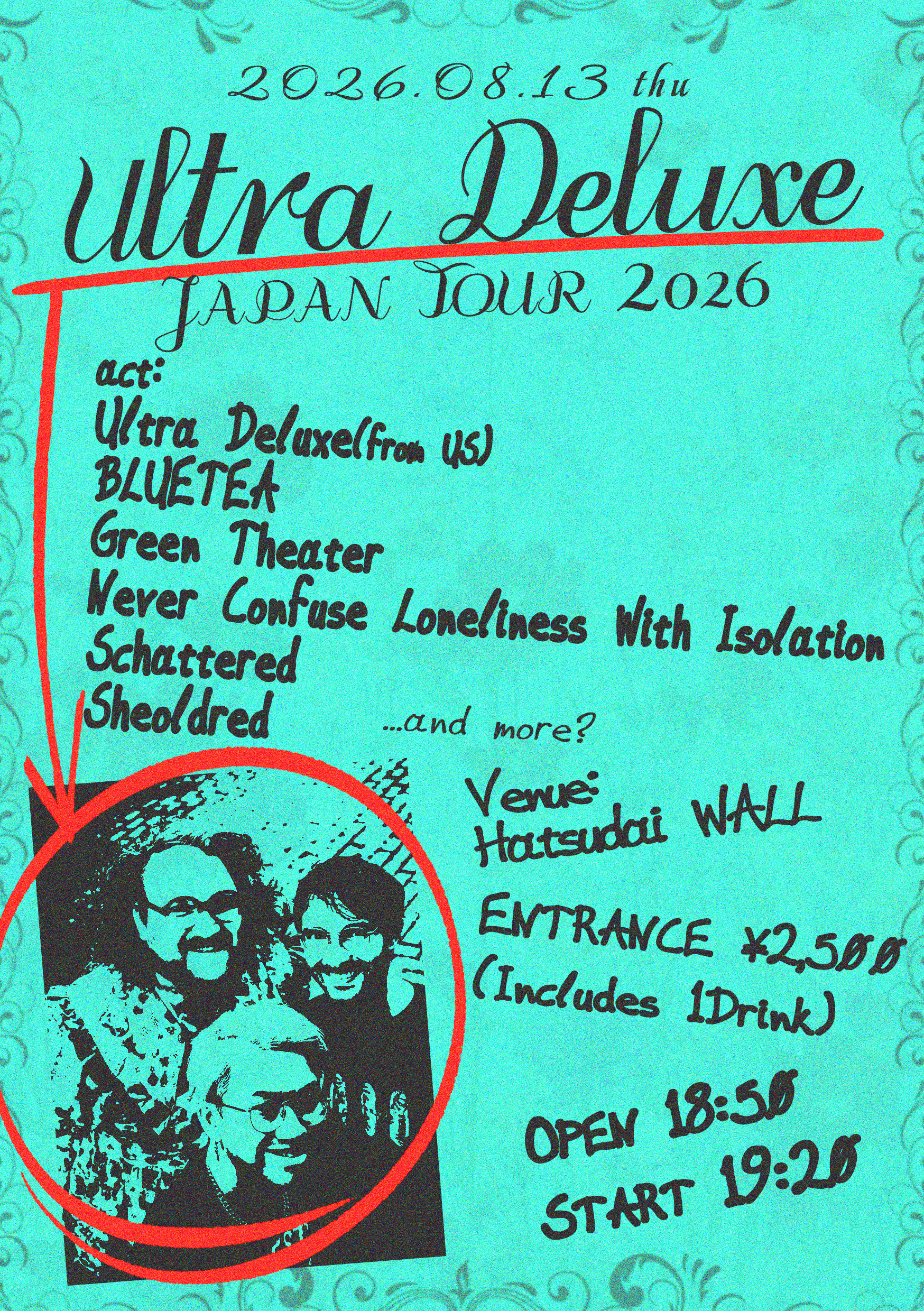 Flyer for Ultra Deluxe JAPAN TOUR 2026